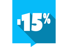 Sticker Soldes -15% Carré Multicolore