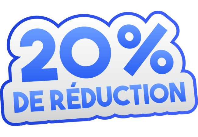 Sticker Soldes -20% - Attirez l'attention des clients