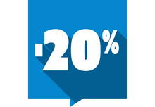 Sticker Soldes -20% Carré Multicolore