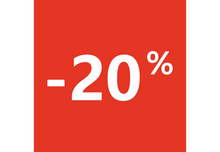 Sticker Soldes -20% Carré Rouge