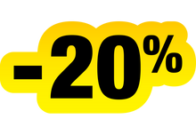 Sticker Soldes -20% Jaune et Noir