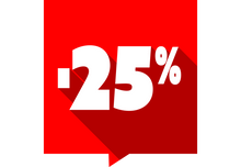 Sticker Soldes -25% Carré Rouge