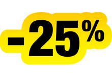Sticker Soldes -25% Jaune et Noir