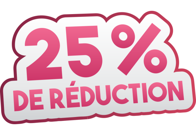 Sticker Soldes -25% | Signalétique Promotionnelle