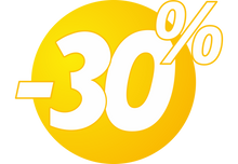 Sticker Soldes -30% Bulles Jaunes