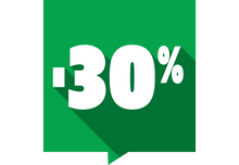 Sticker Soldes -30% Carré Multicolore