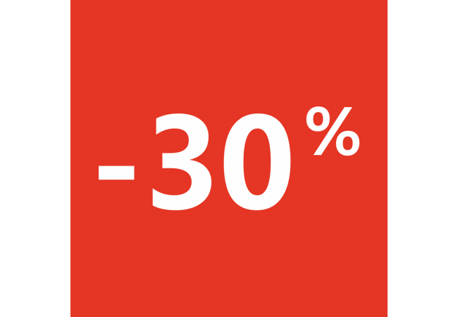 Sticker Soldes -30% Carré Rouge