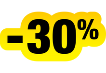 Sticker Soldes -30% Jaune et Noir