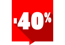 Sticker Soldes -40% Carré Rouge