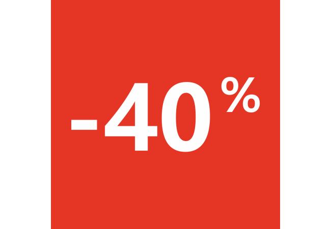 Sticker Soldes -40% Carré Rouge