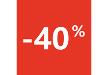 Sticker Soldes -40% Carré Rouge