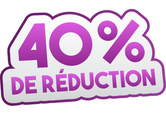 Sticker Soldes 40% — Promotions et Réductions