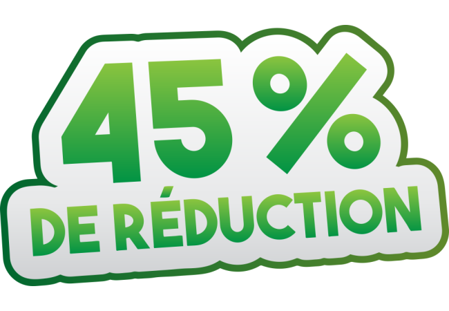 Sticker Soldes 45% De Réduction - Signalétique Commerciale