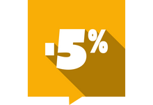 Sticker Soldes -5% Carré Multicolore