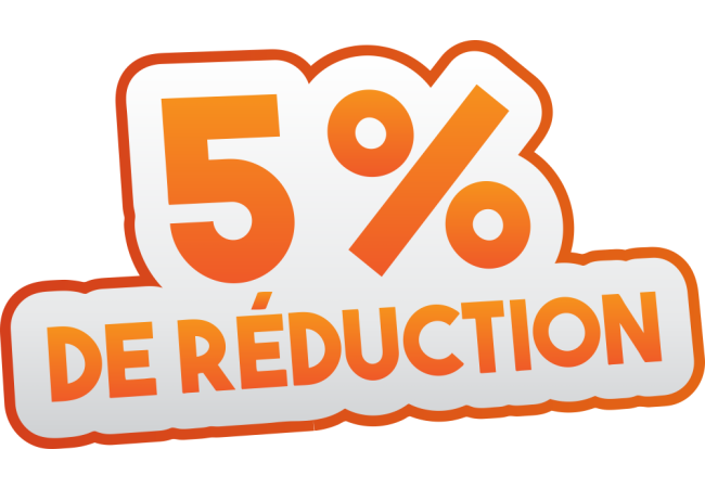 Sticker Soldes -5% | Signalétique Commerciale