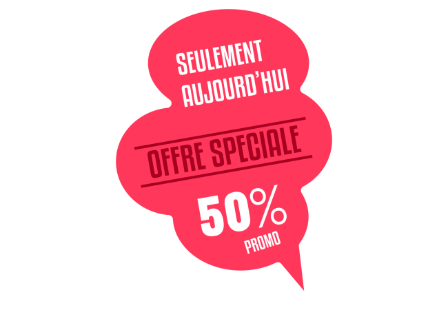 Sticker Soldes -50% | Signalétique Commerciale
