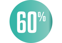 Sticker Soldes 60% Cercle Bleu