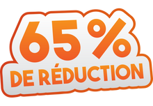 Sticker Soldes 65% - Réduction Promotionnelle