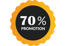 Sticker Soldes -70% pour vitrine et devanture