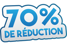 Sticker Soldes 70% - Signalétique Commerciale