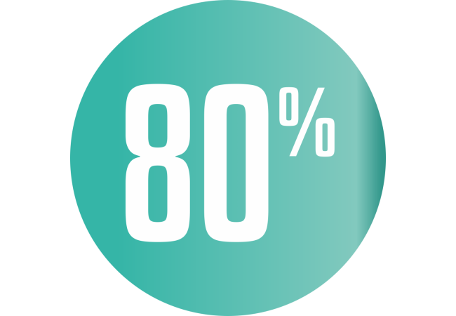 Sticker Soldes -80% Cercle Bleu – Promotions Commerciales