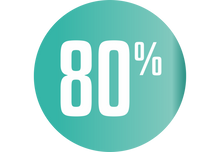 Sticker Soldes -80% Cercle Bleu – Promotions Commerciales