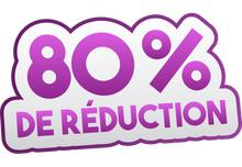 Sticker Soldes -80% — Signalétique Promotionnelle