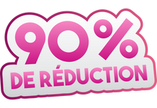 Sticker Soldes -90% - Signalétique Commerciale