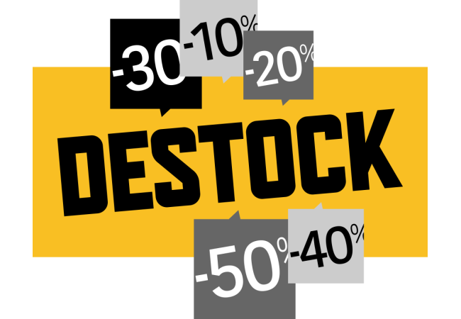 Sticker Soldes & Déstockage - Signalétique Commerciale