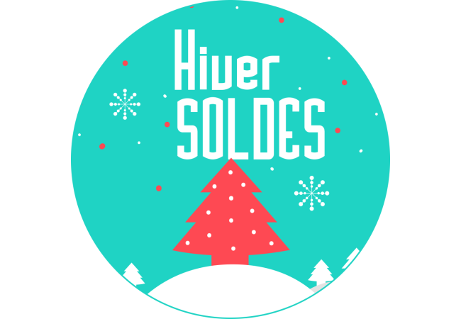 Sticker Soldes D'hiver - Attirez les Clients