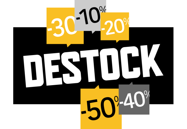 Sticker Soldes et Déstockage - Promos Magasin