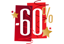 Sticker Soldes Fêtes -60% | Signalétique Promotionnelle