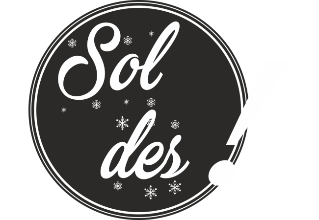 Sticker Soldes Flocons - Décoration Vitrines Festives