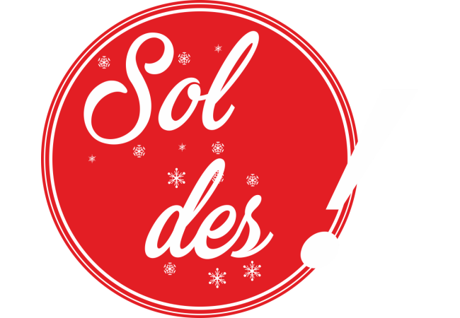 Sticker Soldes Flocons Hivernaux - Décoration Promotionnelle