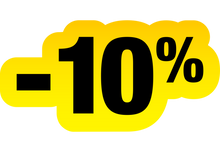 Sticker Soldes Jaune et Noir -10% | Signalétique Commerciale