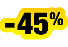 Sticker Soldes Jaune et Noir -45% - Promotion