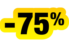 Sticker Soldes Jaune et Noir -75%