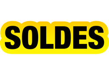 Sticker Soldes Jaune et Noir - Signalétique Promotionnelle