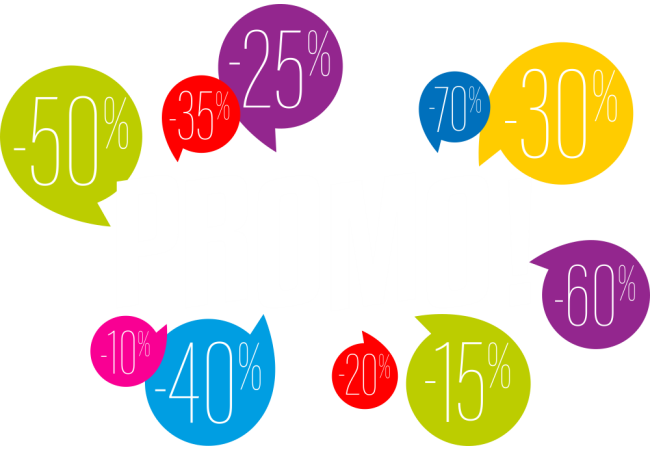 Sticker Soldes Promo Bulles – Signalétique Commerciale