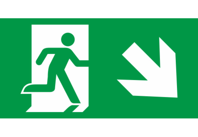 Sticker Sortie de Secours Bas Droite