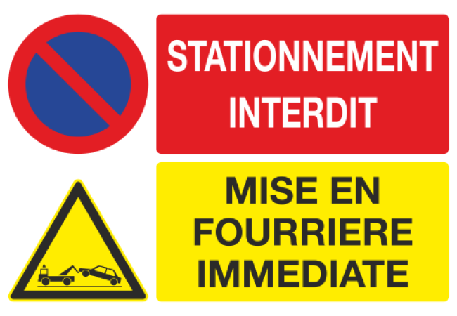 Sticker Stationnement Interdit - Mise en Fourrière