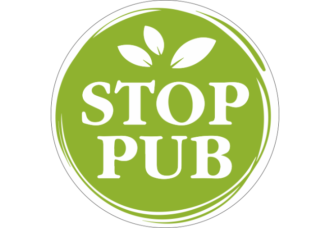Sticker Stop Pub Écologie Design Feuilles