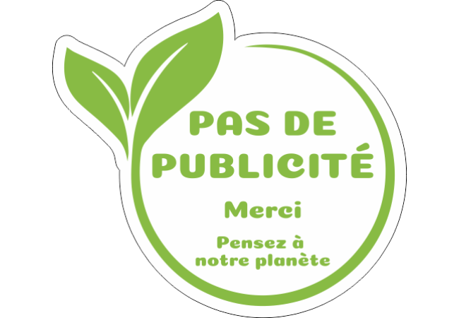 Sticker Stop Pub Écologie Feuilles Vertes