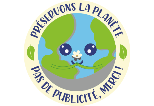 Sticker Stop Pub Écologie - Préservons la Planète