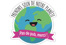 Sticker Stop Pub Écologie - Préservons Notre Planète