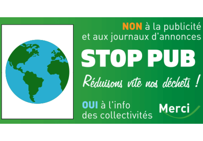 Sticker Stop Pub Écologie – Sensibilisez au zéro déchet