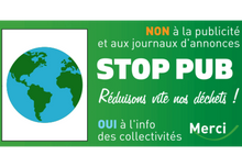 Sticker Stop Pub Écologie – Sensibilisez au zéro déchet