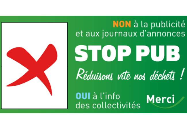 Sticker Stop Pub Écologie - Signalétique Environnementale