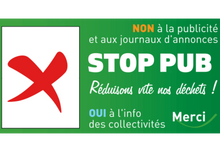 Sticker Stop Pub Écologie - Signalétique Environnementale