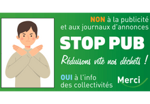 Sticker Stop Pub Écologique - Dissuasion Respectueuse